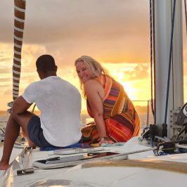 a group of people on a boat