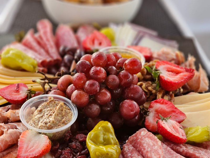 a plate of food on a table