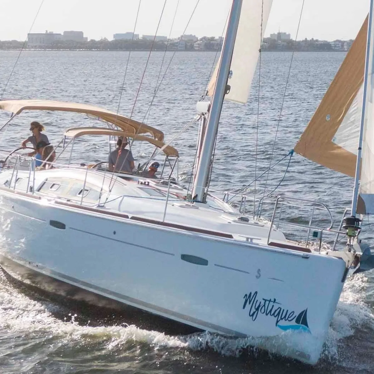 a small boat in a body of water