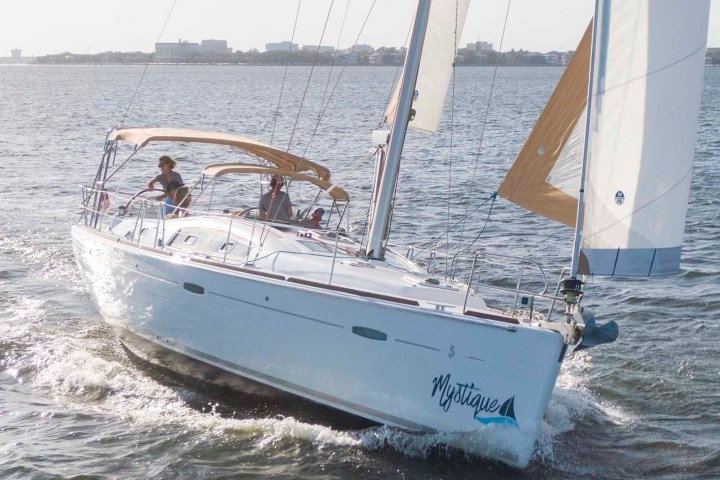 a small boat in a body of water