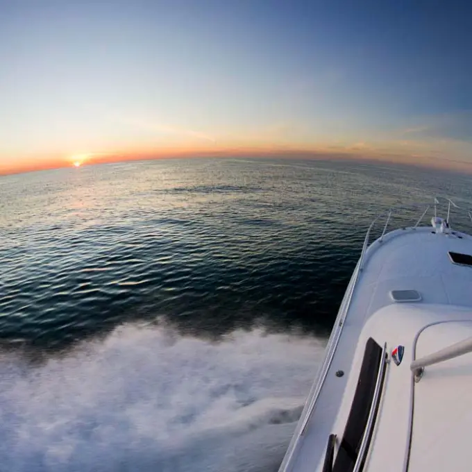 a small boat in a body of water