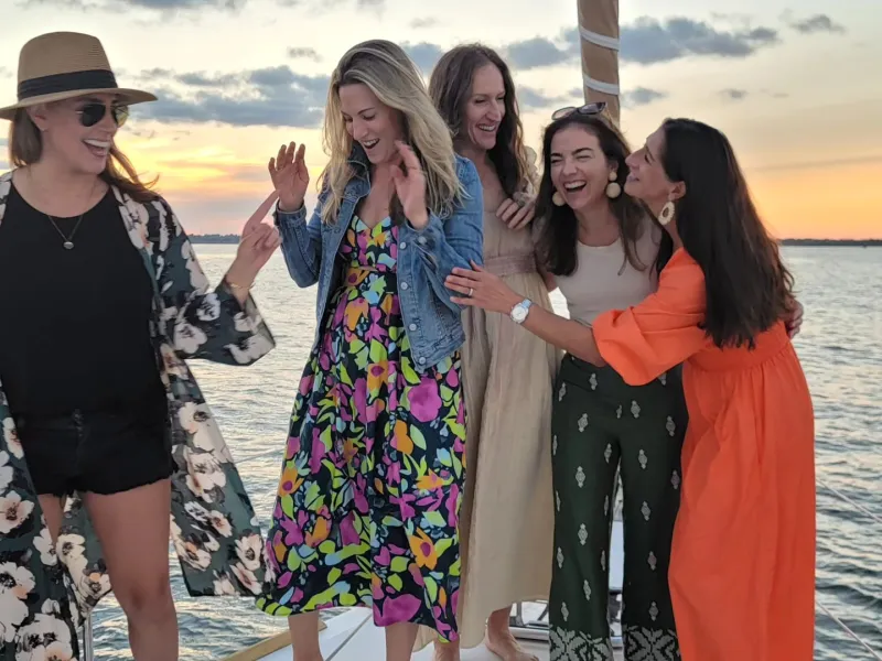 a group of people posing for the camera