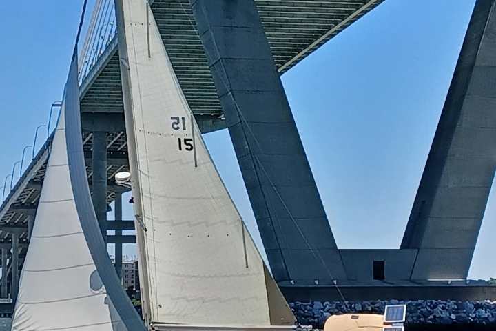 a large ship in the water