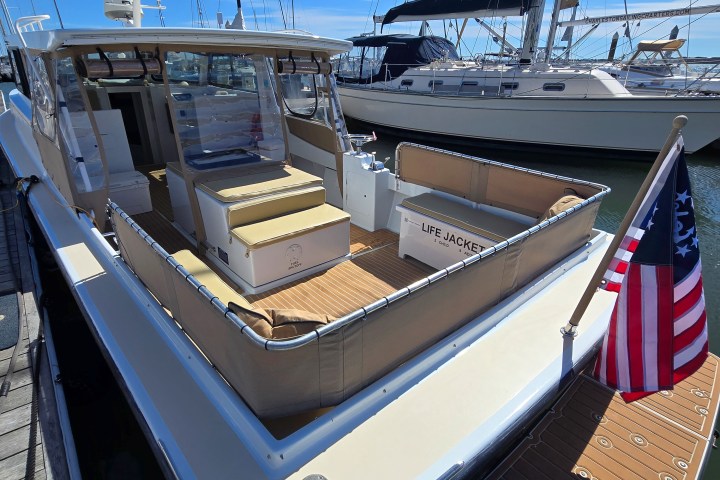 a large ship in the water