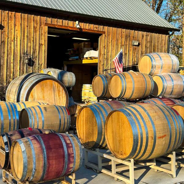 a close up of a barrel