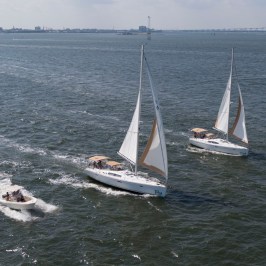 a small boat in a body of water