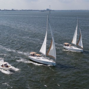 a small boat in a body of water