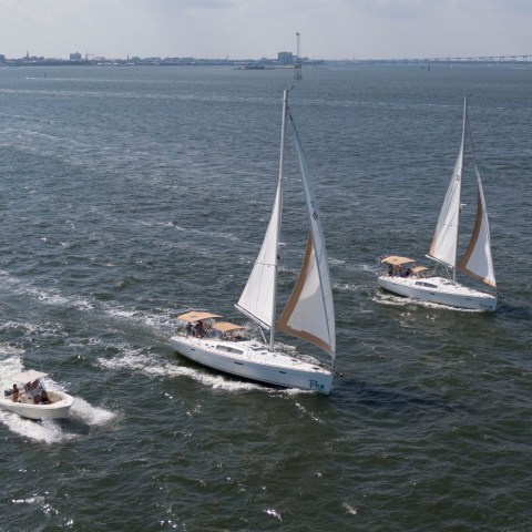 a small boat in a body of water