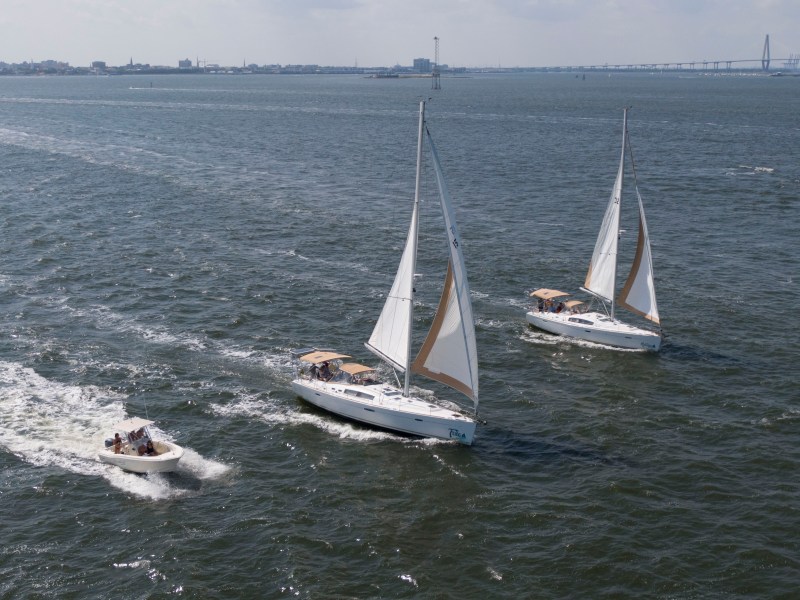 a small boat in a body of water