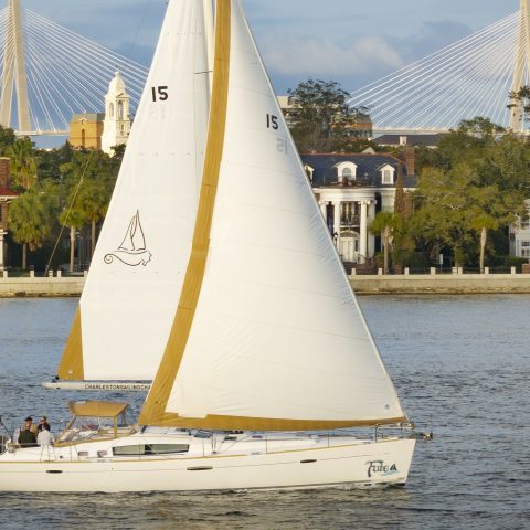 a small boat in a body of water