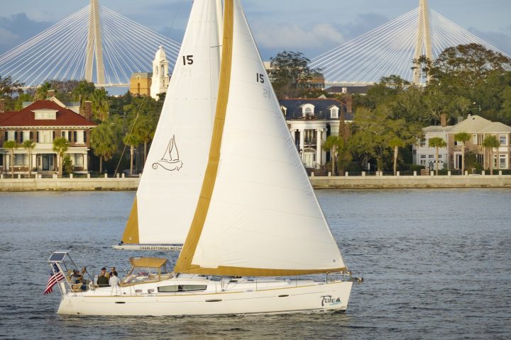 a small boat in a body of water